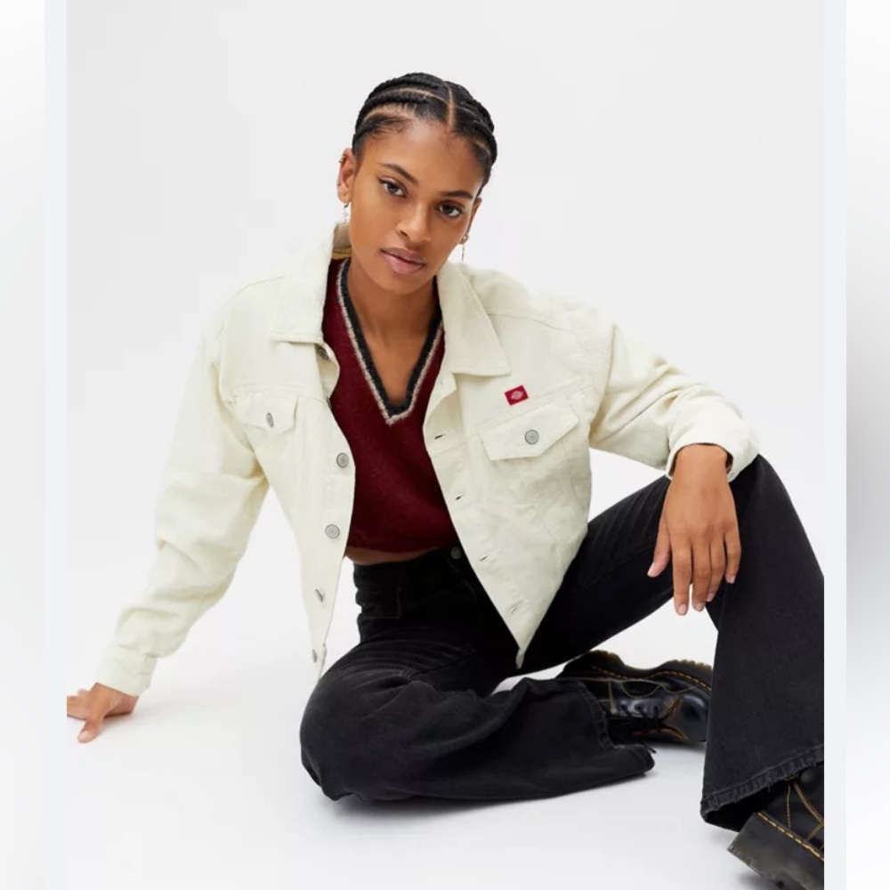 Dickies corduroy crop trucker jacket
